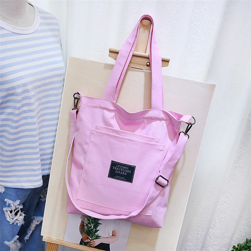 New Fashion Canvas Shopping Shoulder Handbags Students Canvas Bag Tote Bag