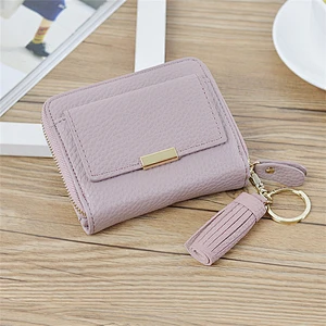 Hot Sale Professional Women Genuine Leather Wallet Girls Mini Short Wallet