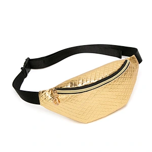 2020 Summer New Style PU Female Bags Wholesale Grid Pattern Leisure Waist Bag Messenger Bag