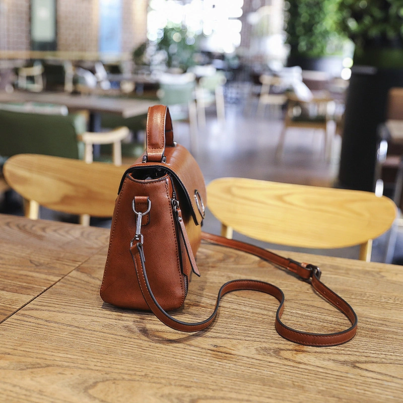 2020 Small Wholesale Fashion Women Shoulder Bags Elegant Pu Leather Lady Vintage Leather Retro Handbag
