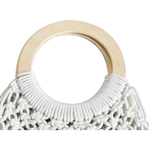 Low moq crochet net tote bag handmade bags women beach handbag