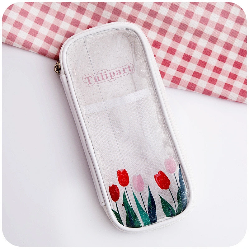 TPU Transparent Pencil Case Multi-Function Ins Small Portable Female Student Girl Pencil Case
