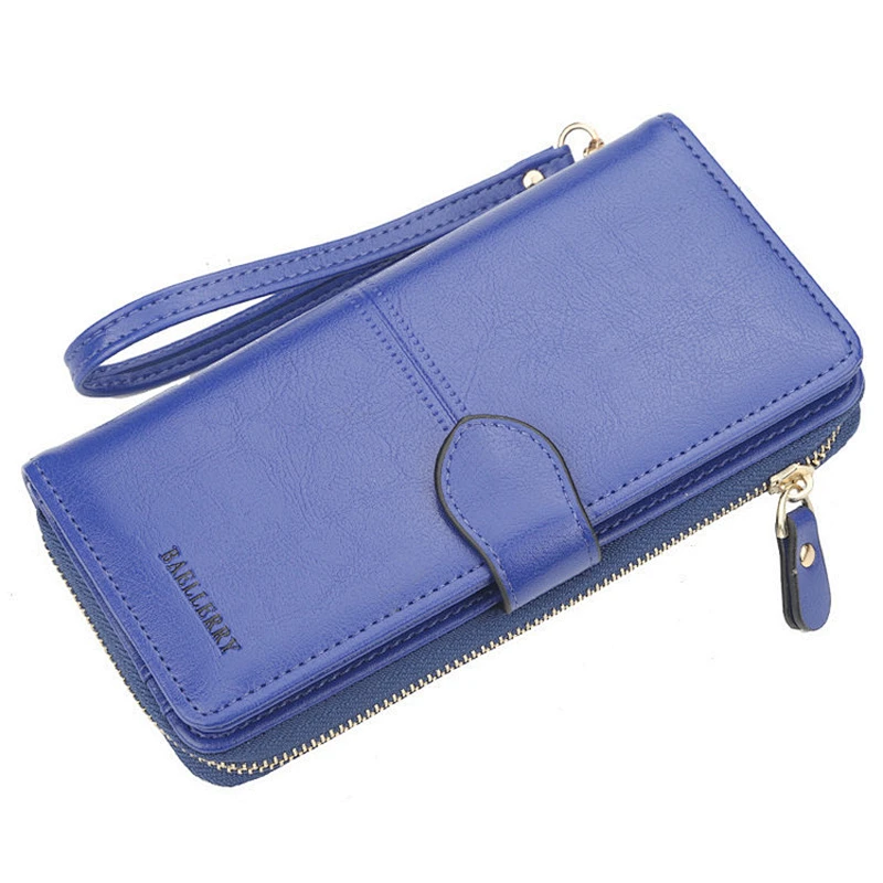 2019 Custom fashion large capacity ladies zipper wallets luxury brand multi-functional embossed pu leather wallet for women