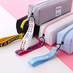 Custom Printing Canvas Student Stationery Bag Ins Female Japanese High School Student Pencil Case