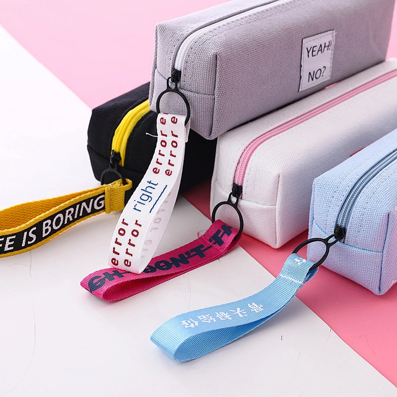 Custom Printing Canvas Student Stationery Bag Ins Female Japanese High School Student Pencil Case