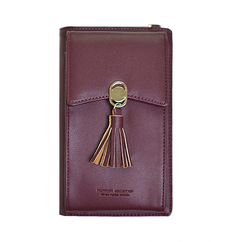 Popular Fashion Ladies Mobile Phone Bag Student Large-Capacity Multifunctional Wallet Simple Ladies Messenger Bag