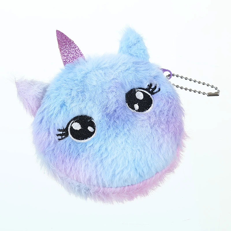 Hot selling creative unicorn cartoon coin purse children's cute plush coin purse