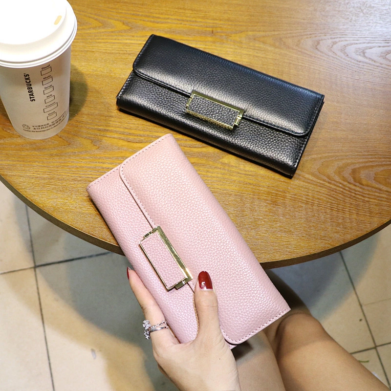 2019 Fashion Women PU Leather Clutches Wallet Ladies Purses Wallet