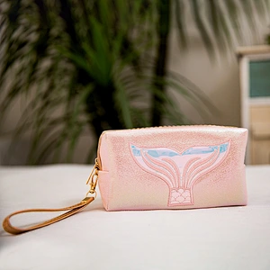 6 Color Mermaid Tail Cosmetic Bag Pu Leather Laser Waterproof Bag Portable Multi-functional Make Up Bag