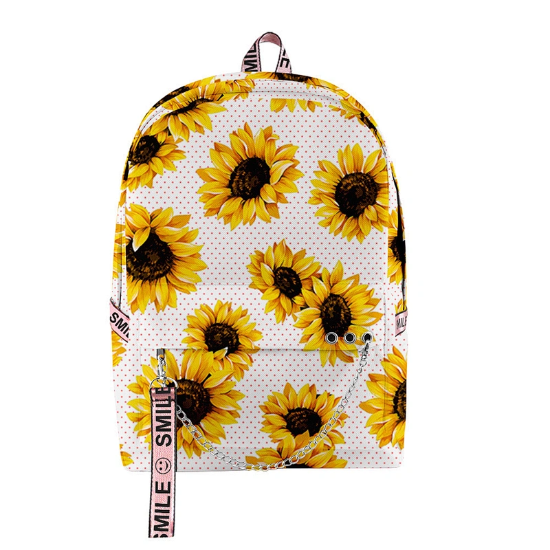 2020 Amazon New Sunflower 3D School Bag Backpack Oxford Cloth Outdoor Travel Backpacks