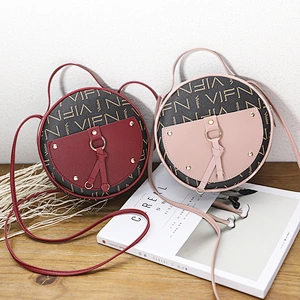 2021 Wholesale New Korean Fashion Printed Small Round Bag Retro Shoulder Messenger Bag