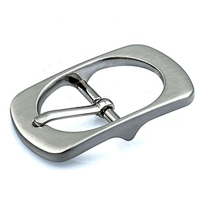 Zinc Alloy Brushed Nickel Metal Belt Buckle, High Quality Custom Meal Buckle with Pin for Clothing