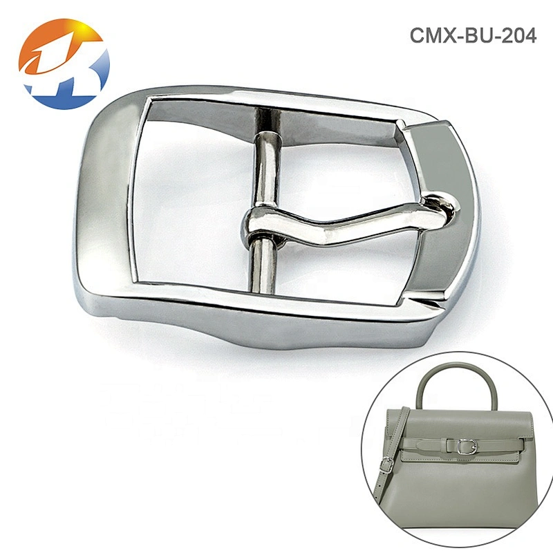Wholesale Bag Hardware Accessories Adjuster Metal Pin Buckle, Custom Zinc Alloy Nickel Pin Metal Buckle