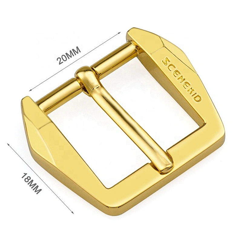 Bag Accessories Custom Fashion Metal Pin Buckle, Gold Plated 20mm Pin Metal Buckle with Engraved Logo