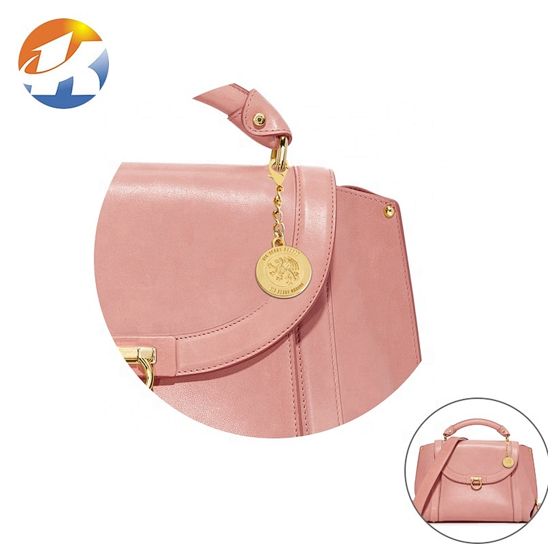 Kangsheng Factory Direct Custom Gold Metal Brand Tag Hanging, High Quality Handbag Hardware Engraved Logo Metal Tags for Bag