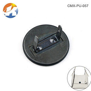 New Design Handbags Accessories Oval Shape Metal Tag, Custom Embossed Logo Metal Label for Bags^