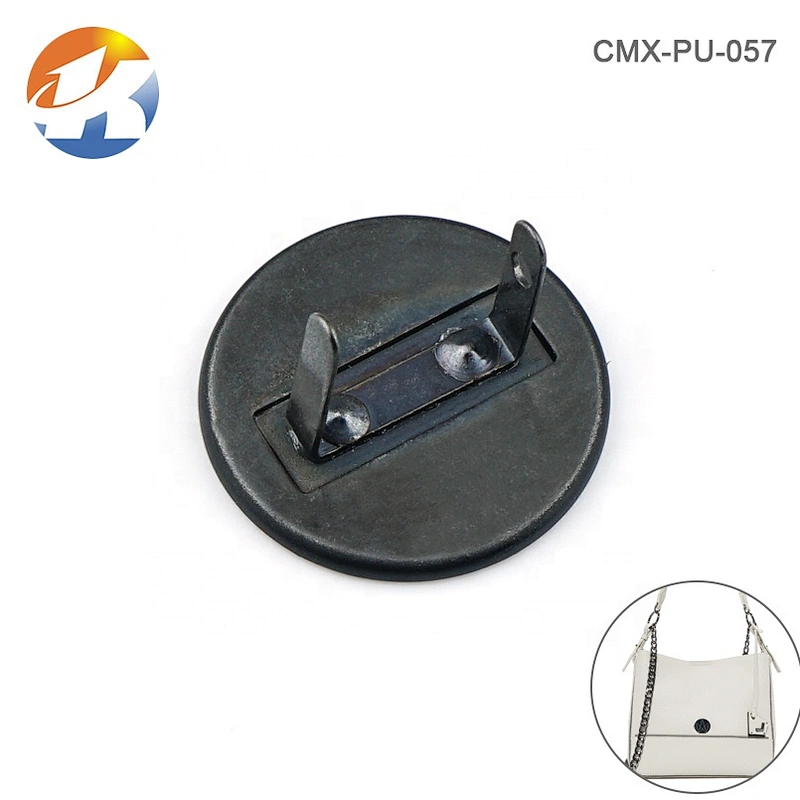 New Design Handbags Accessories Oval Shape Metal Tag, Custom Embossed Logo Metal Label for Bags^