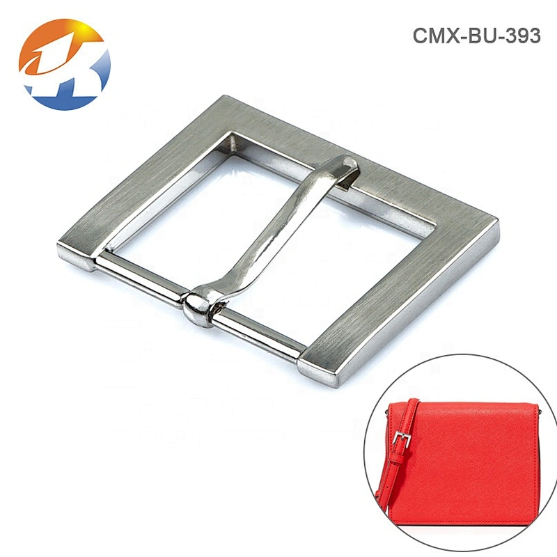 Wholesale Custom Zinc Alloy Die Cast Square Brushed Nickel Metal Pin Belt Buckle