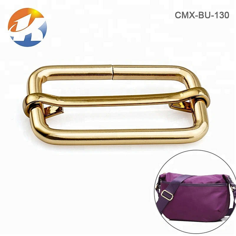 Custom Gold Bag Accessories Adjustable Metal Buckle