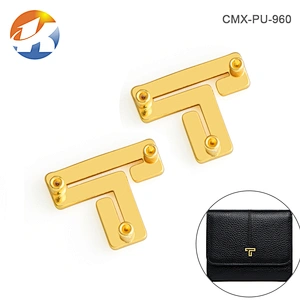 Bag Accessories Gold Plated Small Purse Metal Plate Logo, Custom Metal Logo Label for Wallet
