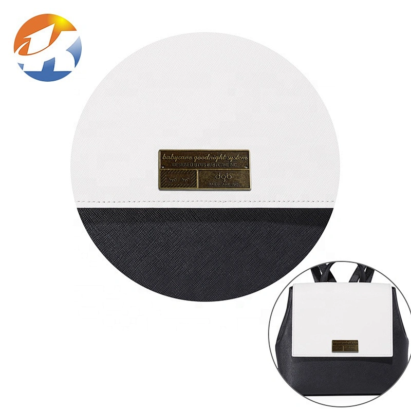 Kangsheng Factory Custom Bronze Embossed Metal Logo Label For Furniture, Zinc Alloy Metal Nameplate for Machine