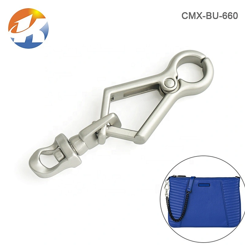 Wholesale High End Handbag Accessories Metal Snap Hook Matt Silver