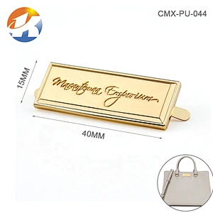 Excellent Bag Accessories Custom Engraved Metal Logo Label, Design Metal Name Plate Tag for Handbags