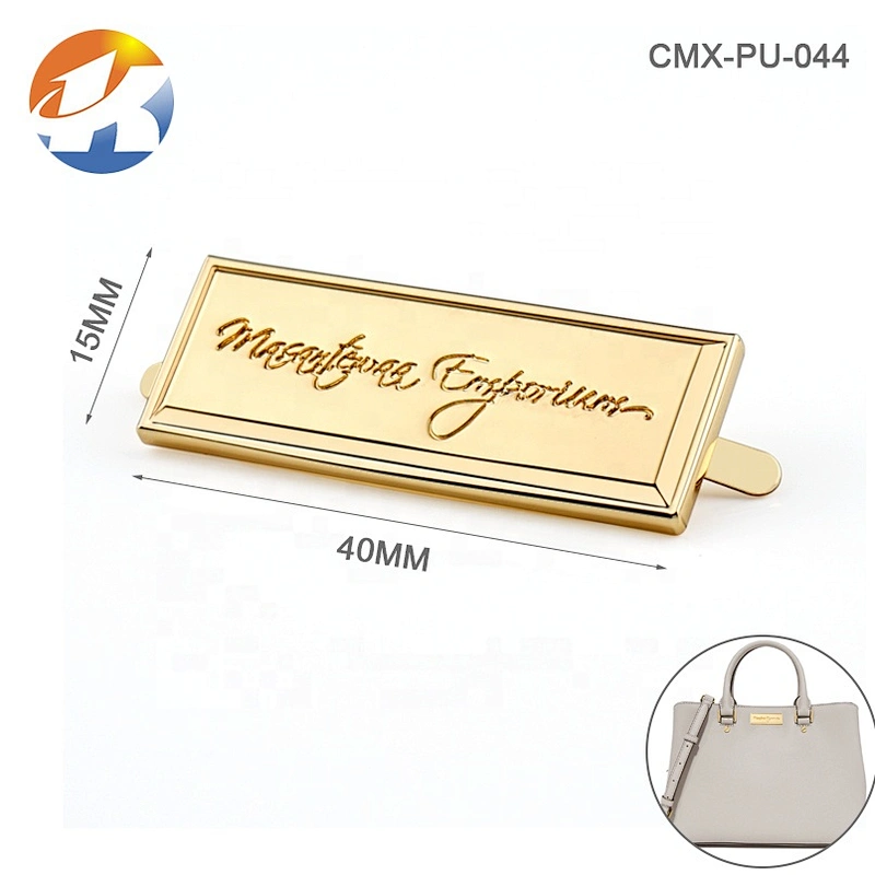 Excellent Bag Accessories Custom Engraved Metal Logo Label, Design Metal Name Plate Tag for Handbags