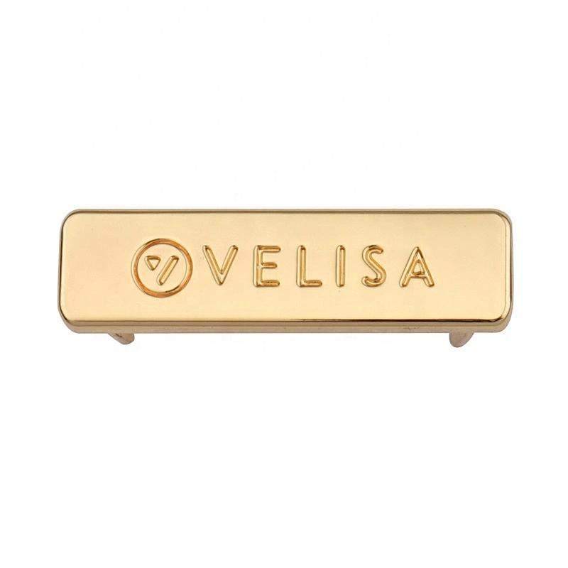 Bag Accessories Black Metal Label, Custom Brand Logo Metal Name Plate Engraved For Handbags