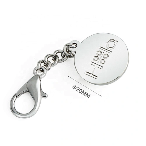 Wholesale Customize Bag Parts Hemispherical Metal Hang Logo Tag For Handbags