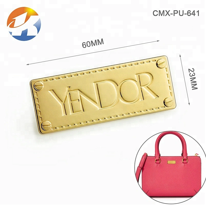 Professional Manufacture Gunmetal Custom Bag Metal Logo