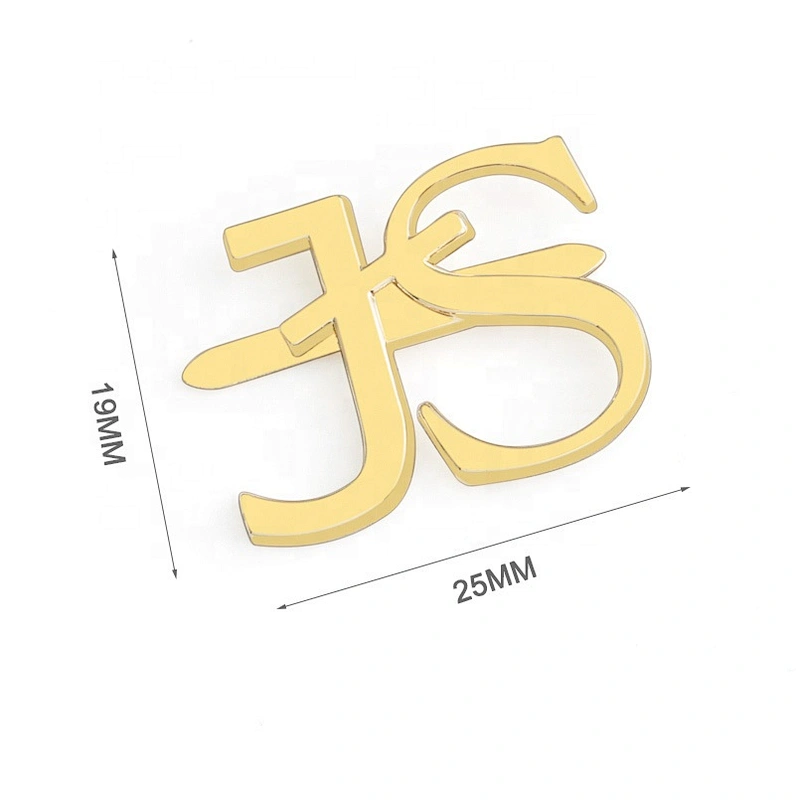 Quick Release Low Price Zinc Alloy Nickel Metal Brand Letter Plates Logo