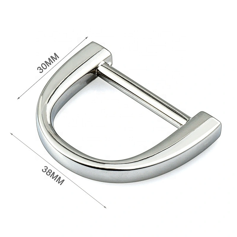 High Grade Handbag Hardware 30mm Metal D Ring, Custom Zinc Alloy Silver Metal D Ring for Bags