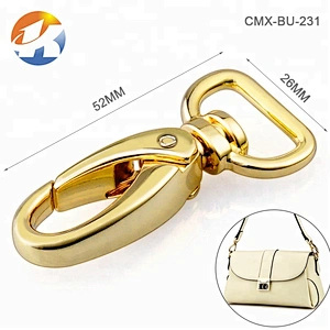Zinc Alloy Gold Handbag Metal Clip Swivel Snap Hoook for Bag, Fashion Metal Hook Buckle for Purse