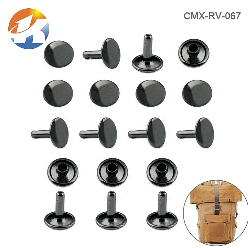 Wholesale Bag Accessories Gunmetal Rivet, Metal Material Double Cap Rivet For Garment