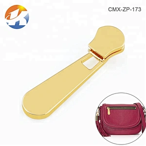 Handbag Hardware Custom Metal Zipper Puller, Engraved Logo Gold Plated Metal Zipper Pull Tab, Metal Zip Puller for Bags Purse