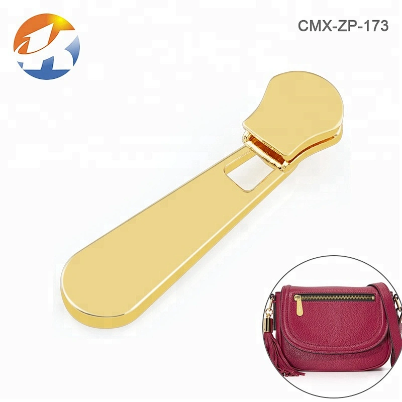 Handbag Hardware Custom Metal Zipper Puller, Engraved Logo Gold Plated Metal Zipper Pull Tab, Metal Zip Puller for Bags Purse