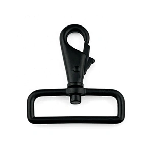 Factory Wholesale Top Quality 2 Inch Black Metal Spring Dog Snap Hook for Bag Hardware