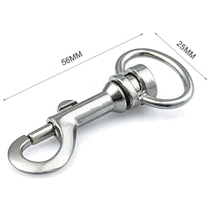 Factory Direct Wholesale Zinc Alloy Silver Plated Dog Metal Swivel Spring Snap Hook For Handbags