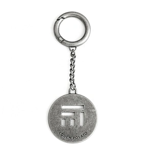 Custom Bag Fittings Round Metal Brand Logo Tags, Metal Name Tag with Spring Hook for Handbags