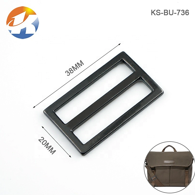 Wholesale 38mm 1.5 Inch Dog Collar Metal Buckle, Bag Hardware Black Nickel Metal Buckle Strap for Backpack