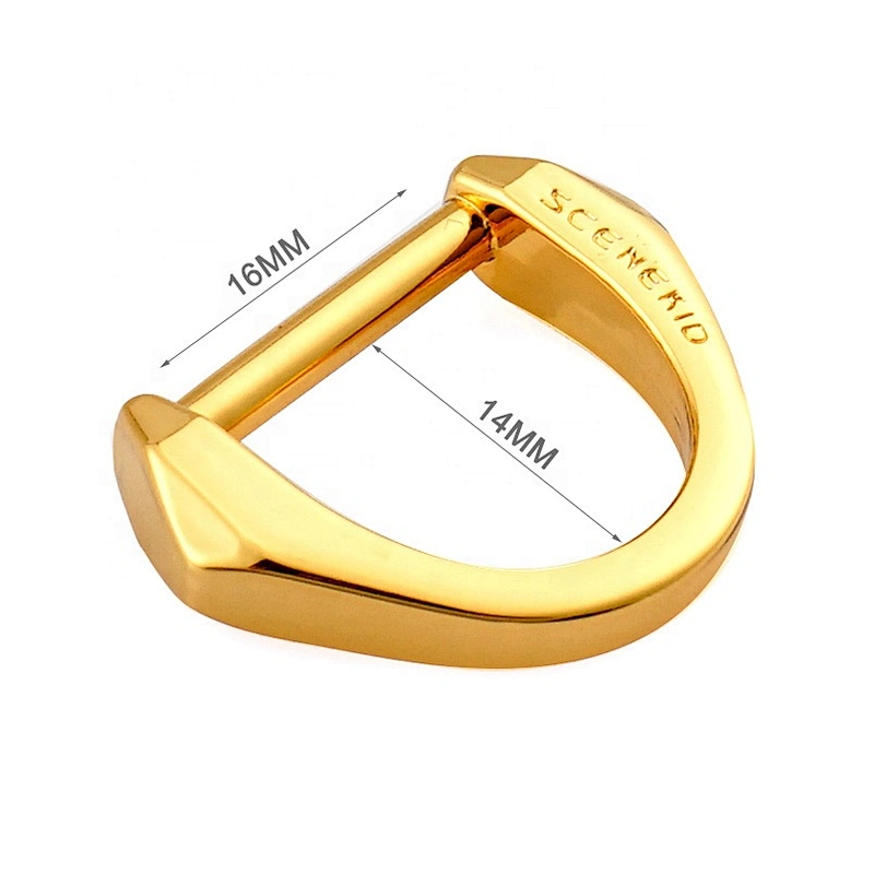 Professional Factory Direct Custom Gold Metal D-ring, Durable Zinc Alloy Metal D Ring with Engraved Logo for Handbags