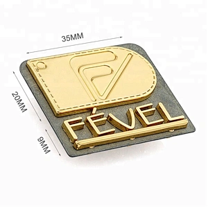 Professional Designer Metal Letters Logo and Metal Label for Handbags, Custom Gold Metal Name Plate for Bags