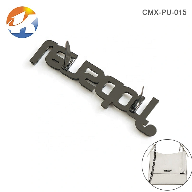 Professional Custom Metal Logo Plate, Handbag Hardware Metal Letters Logo for Bags