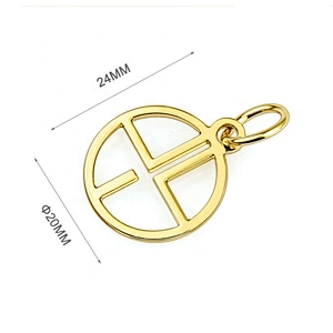 Spring Hook with Chain Hanging Metal Tag, Custom Metal Brand Logo Tag for Handbags