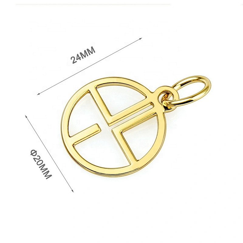 Spring Hook with Chain Hanging Metal Tag, Custom Metal Brand Logo Tag for Handbags