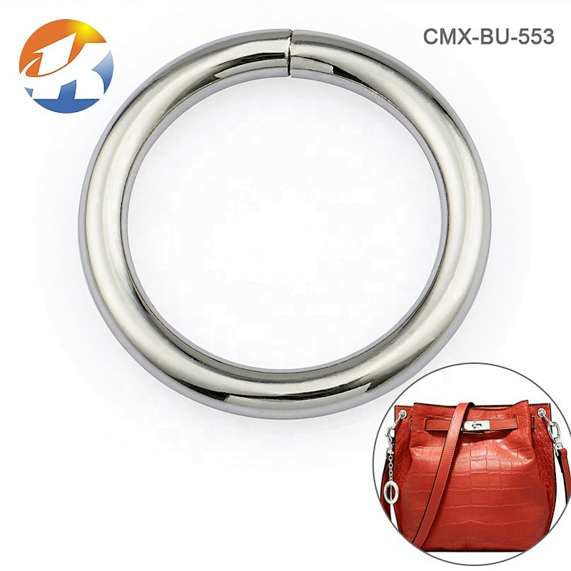 Wholesale Nickel Color 38mm Metal O-Ring Loop Buckle for Bags