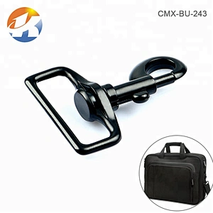 High End Handbag Accessories Metal Trigger Snap Hook, Bag Strap Black Metal Swivel Snap Hook