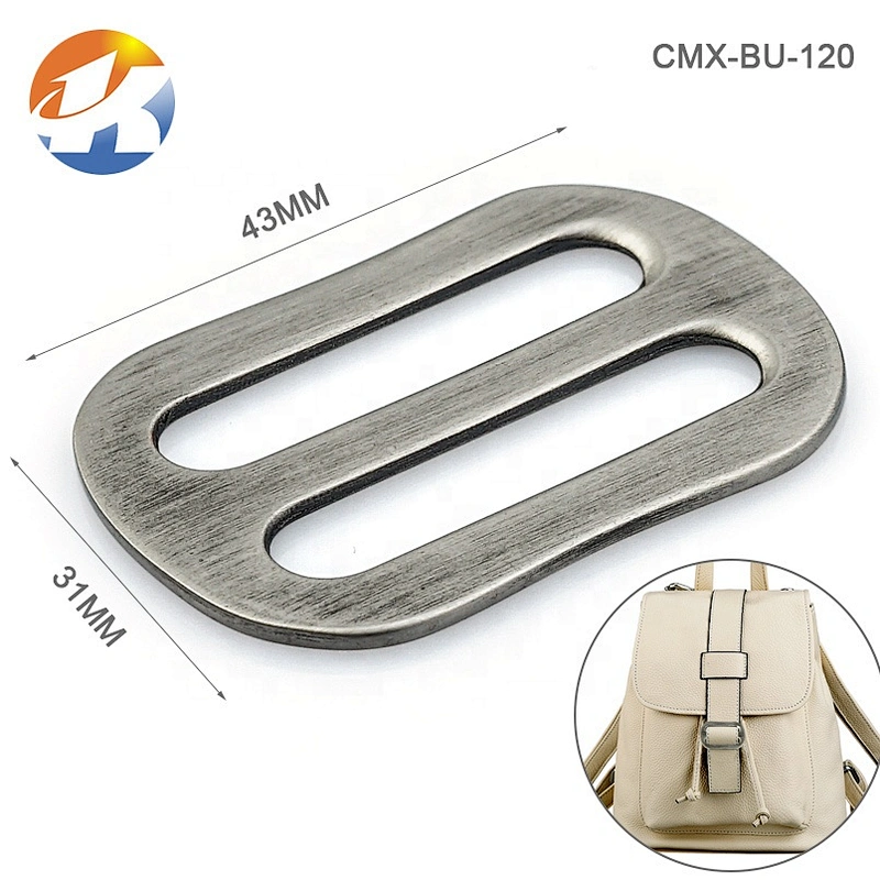 Custom High Quality Brushed Nickel Metal Slide Buckles