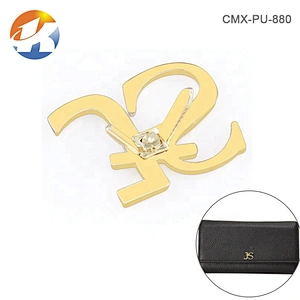 Custom Gold Letter Handbag Metal Name Label Tags